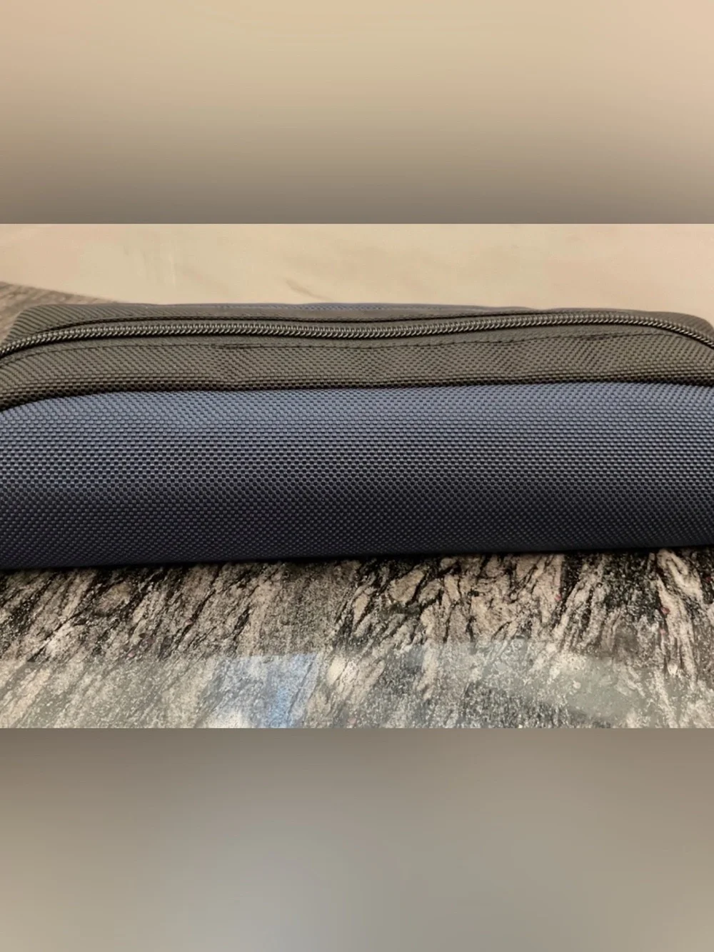 NEW - TUMI Zippered Ballistic Nylon Pencil Case - Cord Pouch - NAVY BLUE & BLACK